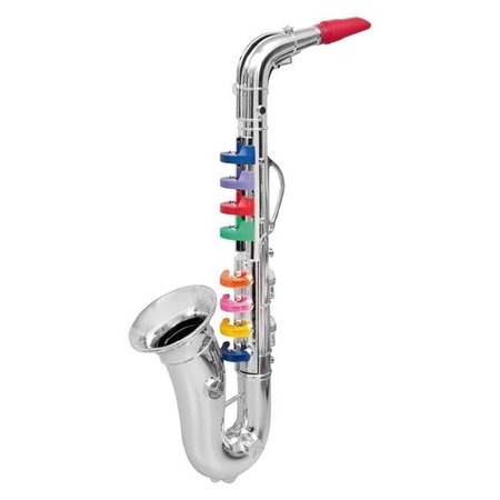 AZIMPORT Azimport PS05B Saxophone with 8 Colored Keys; Metallic Silver PS05B